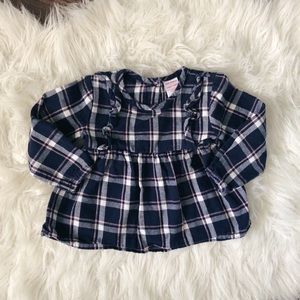 Plaid Peplum Top, 12-18M, Joe Fresh